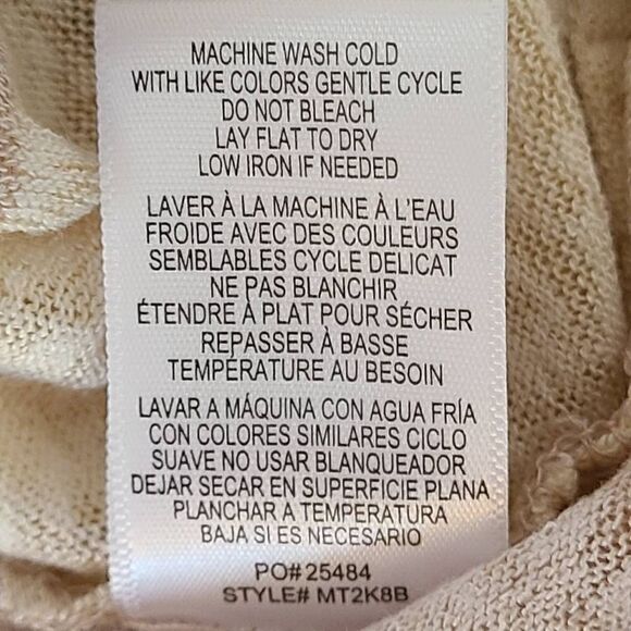 Laramendi Womens Tunic Blouse Collared Button Long Sleeve Colorblock Medium - Picture 9 of 14